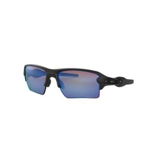 Oakley Men`s Flak 2.0 XL 9188-58 Polarized Deep Water Lens Sunglasses - Frame: Black, Lens: Blue