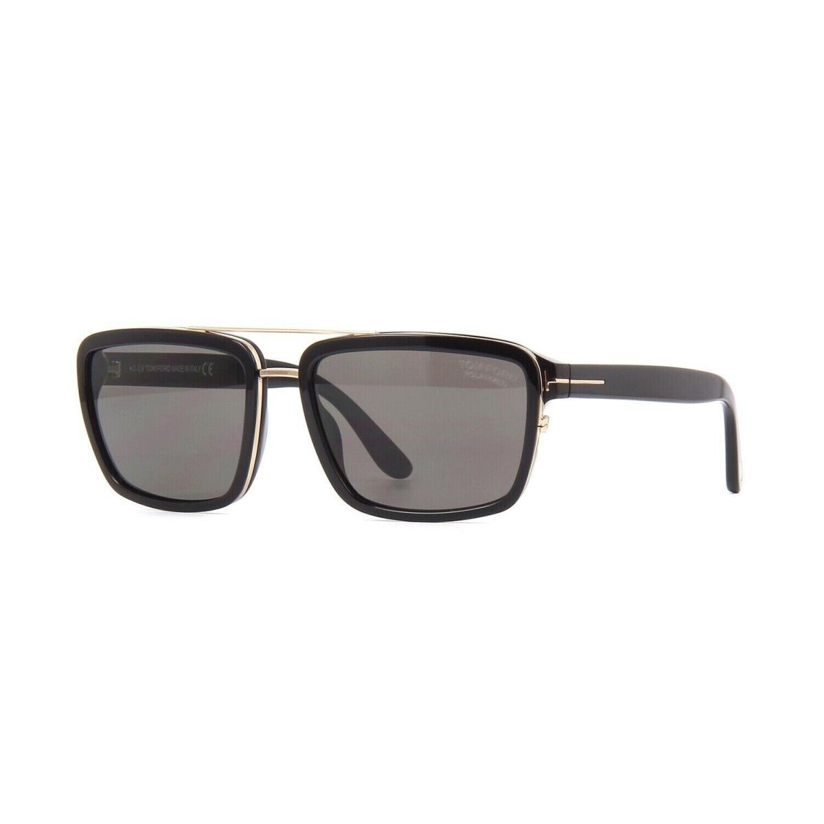 Tom Ford Anders FT 0780 01D Shiny Black/grey Polarized Sunglasses 58mm
