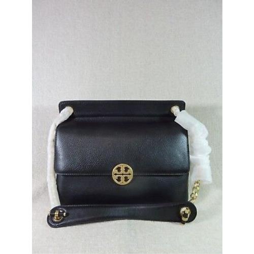 Tory Burch Black Chelsea Flap Shoulder Bag