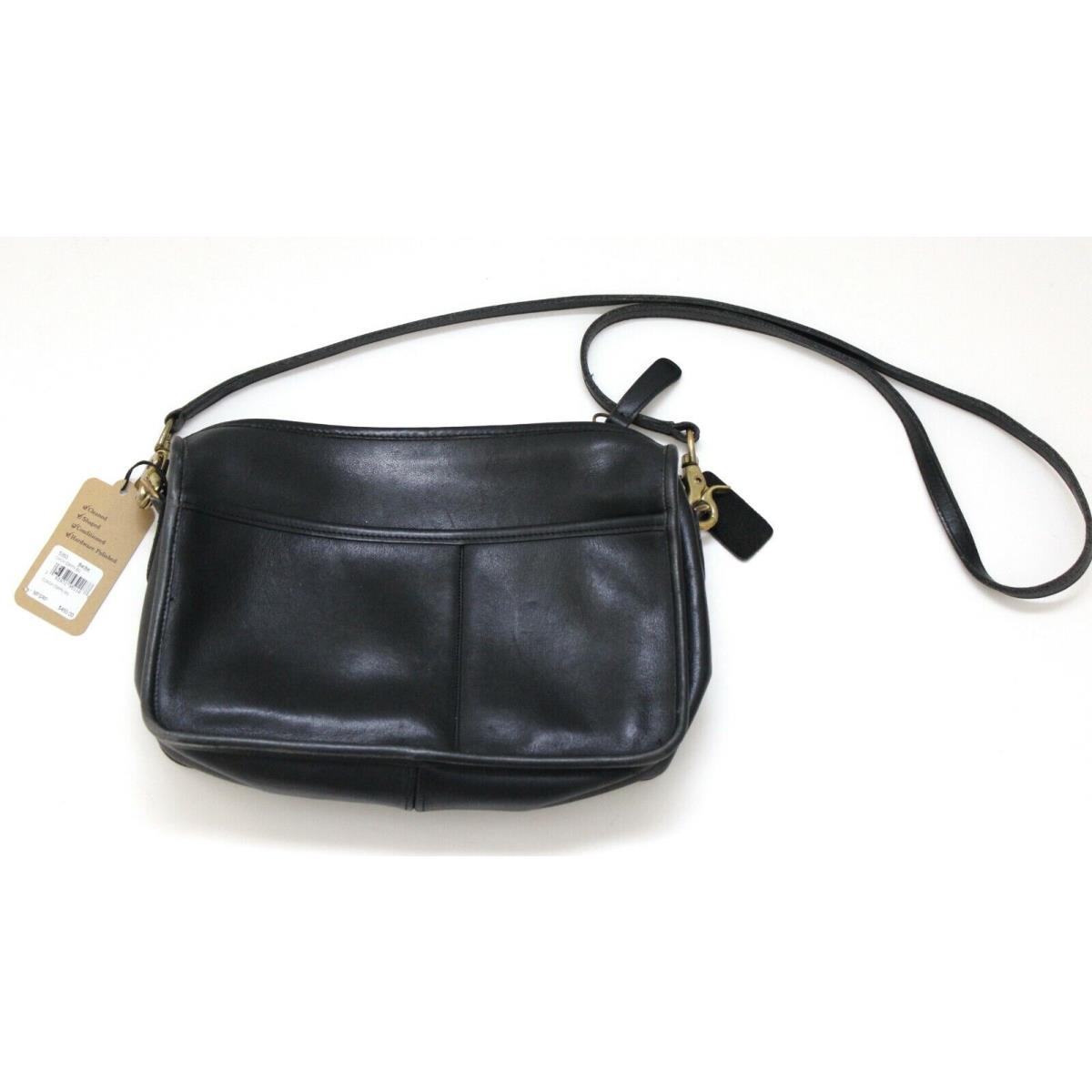 Restored Coach Glovetanned Black Leather Companion Bag 5350 - Coach bag -  193971951188 | Fash Brands