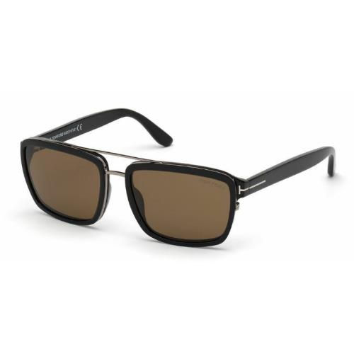 Tom Ford FT 0780 Anders 01J Shiny Black/brown Men`s Sunglasses