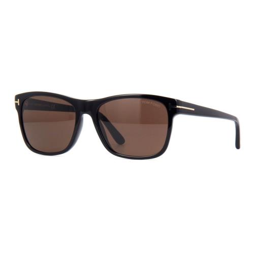 Tom Ford FT0698 Giulio 01J Shiny Black Brown 59 mm Men`s Sunglasses - Black Frame, Brown Lens