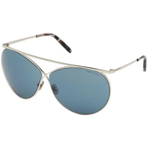 Tom Ford FT0761 16V Silver Round Stevie Sunglasses