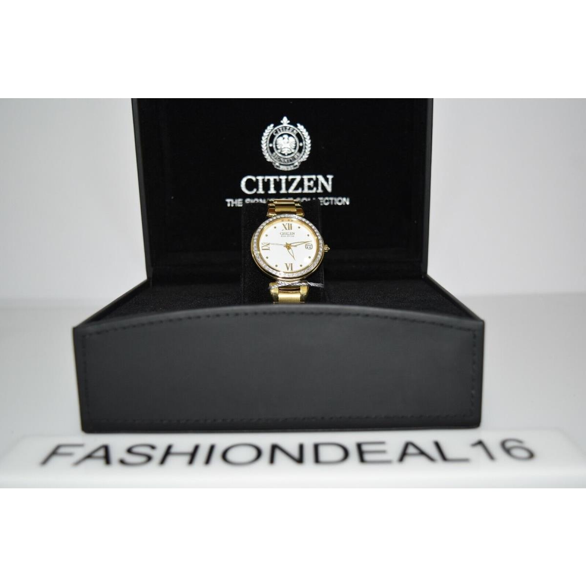 Citizen Eco-drive Signature Marne Yellow Gold Diamond EO1102-51A Watch