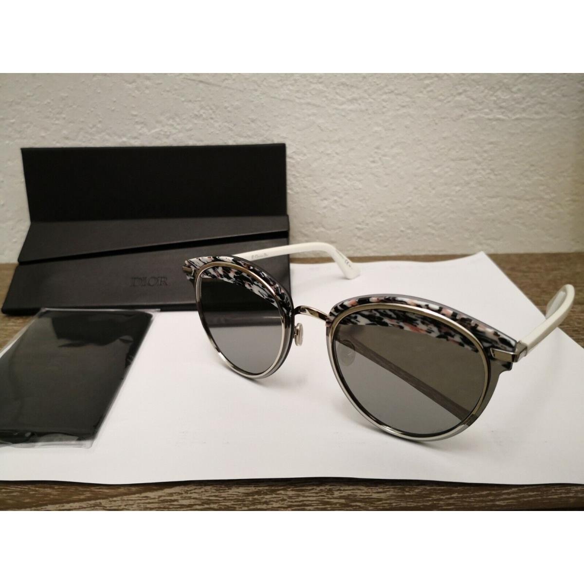 Dior DIOROFFSET1 0W6Q Sunglasses Pink Black Tweed White / Silver Mirror