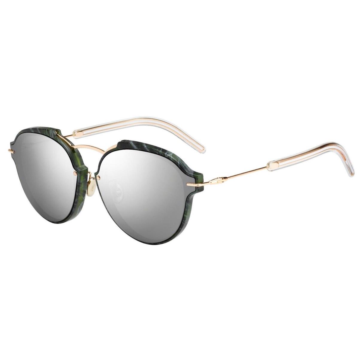 Dior Dioreclat 0GC1 Sunglasses Green Marble Gold / Silver Mirror Lens