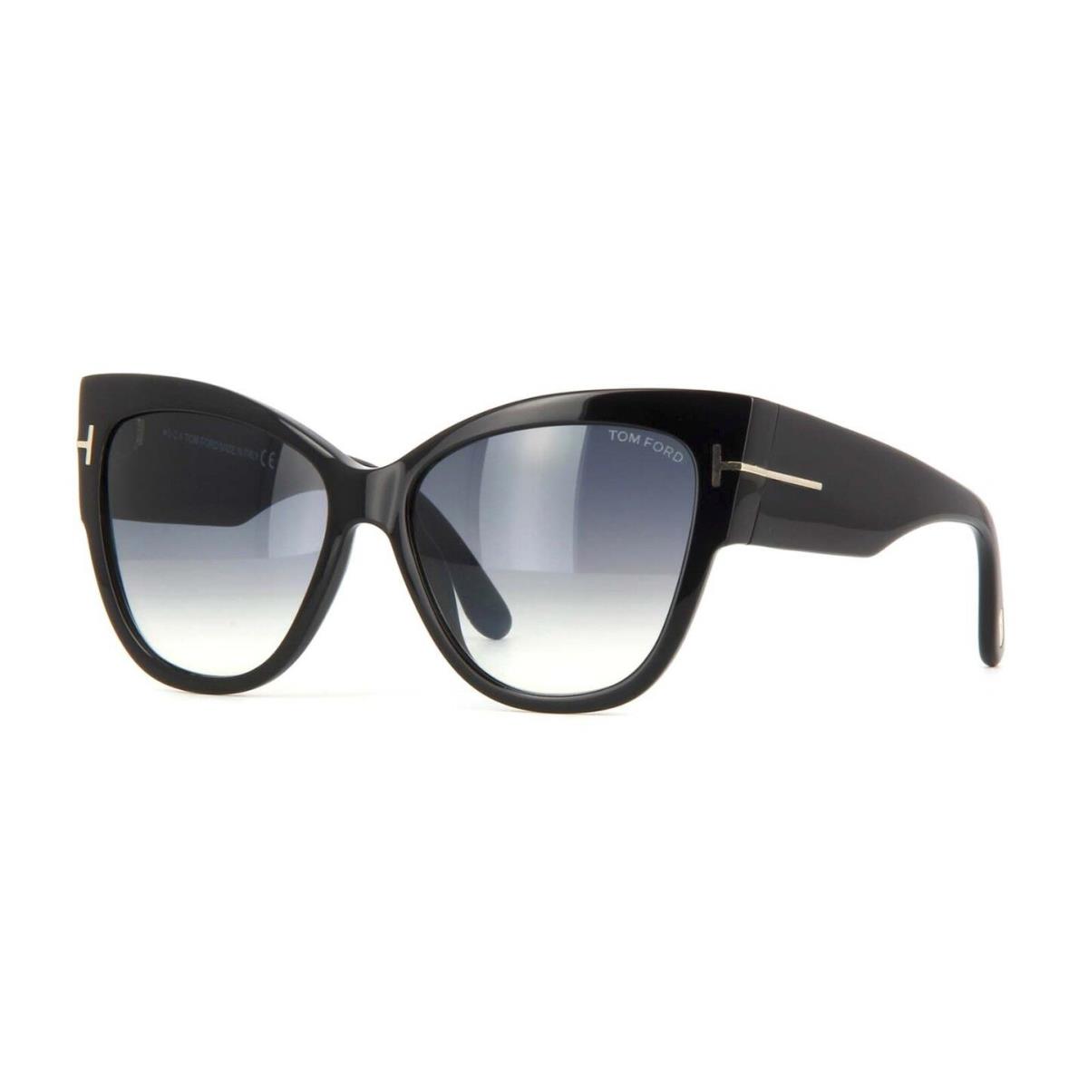Tom Ford Anoushka FT 0371 Black/grey Shaded 01B Sunglasses - Frame: Black, Lens: Grey Shaded