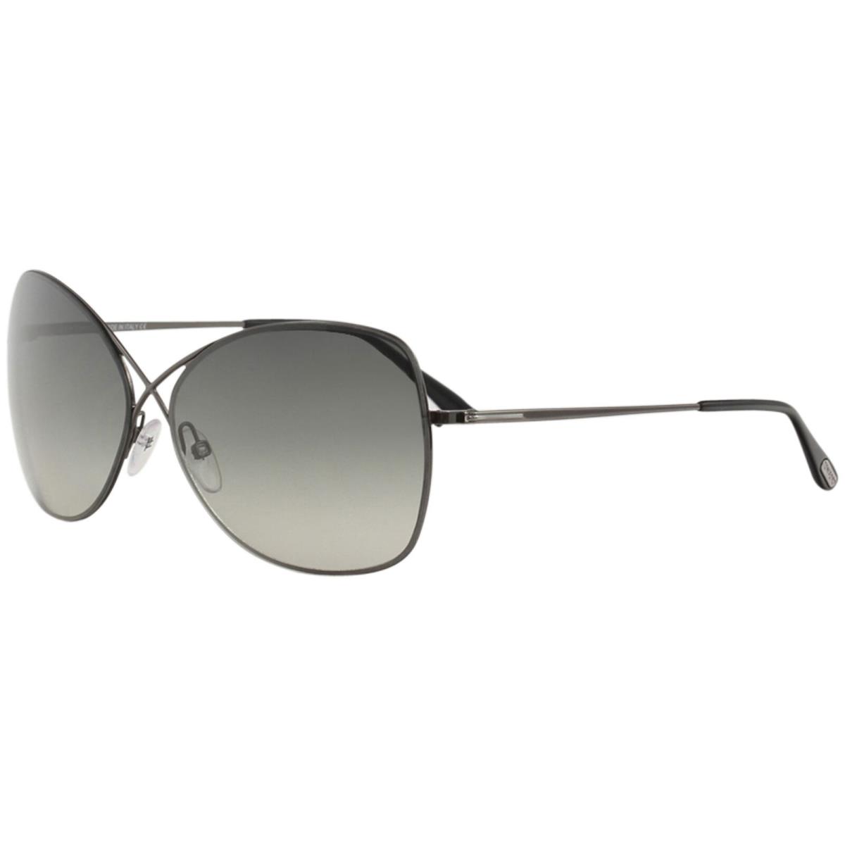 Tom Ford Colette FT0250 08C Shiny Gunmetal Black Grad Grey 63 Women`s Sunglasses