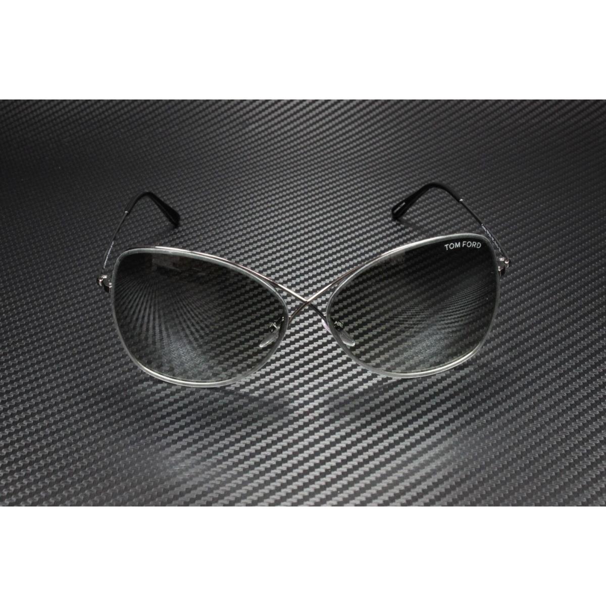 Tom Ford Colette FT0250 08C Shiny Gunmetal Black Grad Grey 63 Women`s Sunglasses