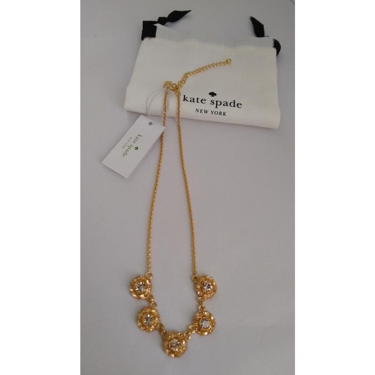 Kate Spade Putting On The Ritz Crystal Row Necklace - Neutral Multi