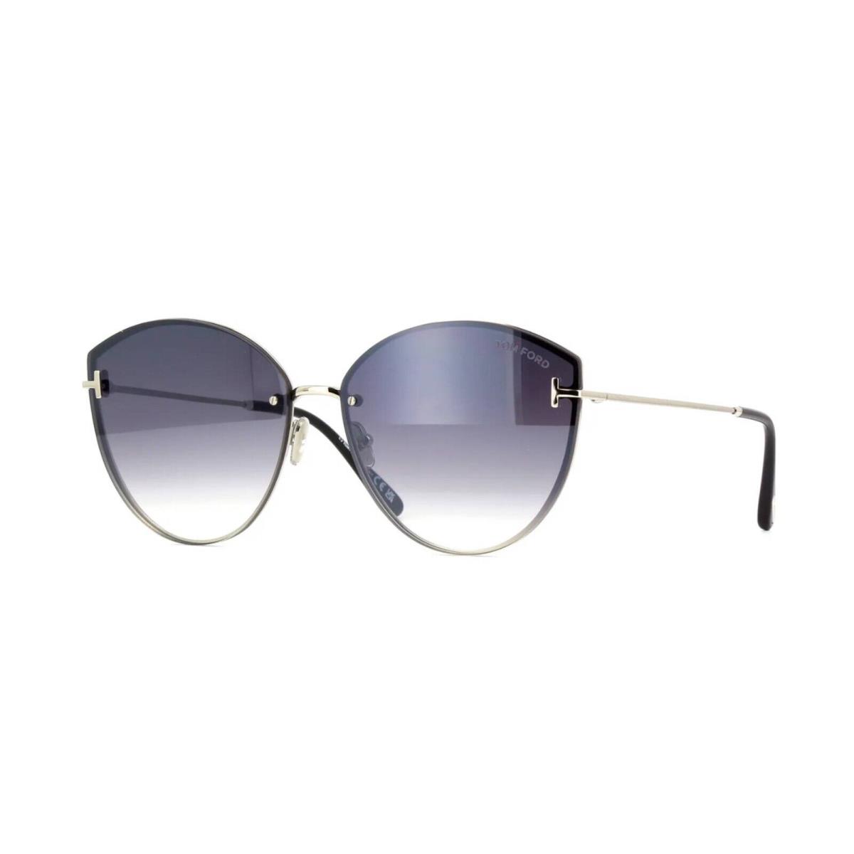 Tom Ford Evangeline FT 1106 Shiny Palladium/grey Shaded 16C Sunglasses