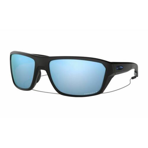 Oakley Split Shot Matte Black Polarized 64 mm Men`s Sunglasses OO9416 06 64 - Black, Frame: Black, Lens: Blue