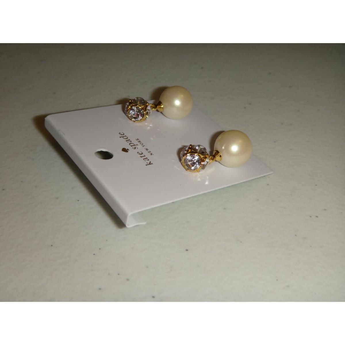 Kate Spade Lady Marmalade Drop Earrings Cream Pearl Crystals Gold Tone S/  Steel - Kate Spade jewelry - 098686649743 | Fash Brands