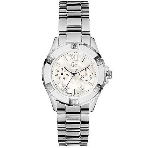 New-guess Collection Silver Swiss Made Sport Xl-s Glam Men`s Mop Watch X7001L1S - Silver