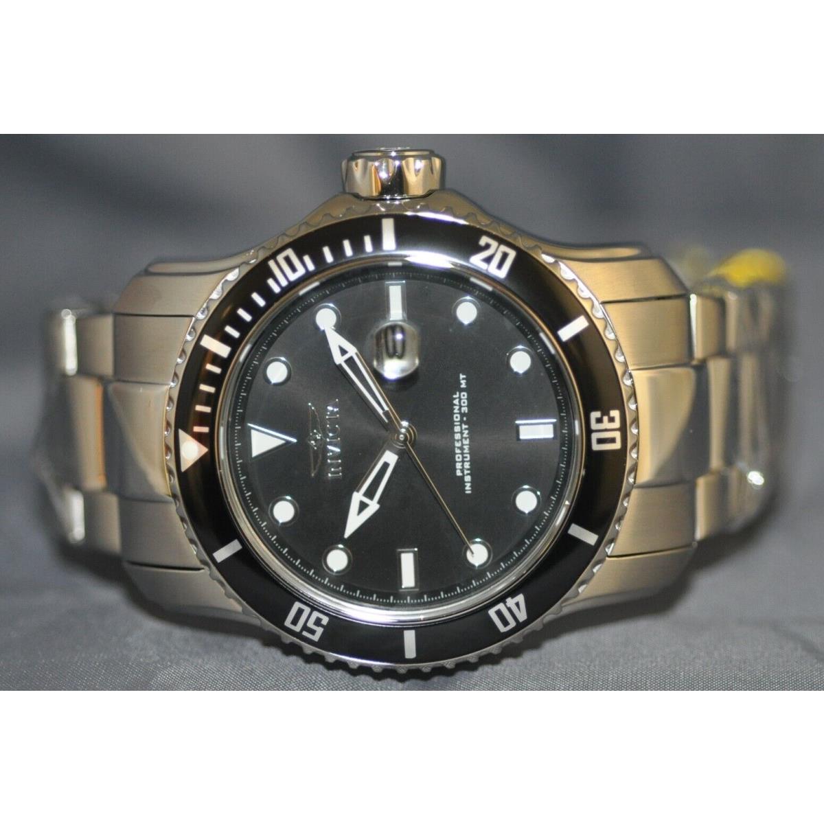 Invicta Men`s Pro Diver Black Dial Stainless Steel Watch 15075