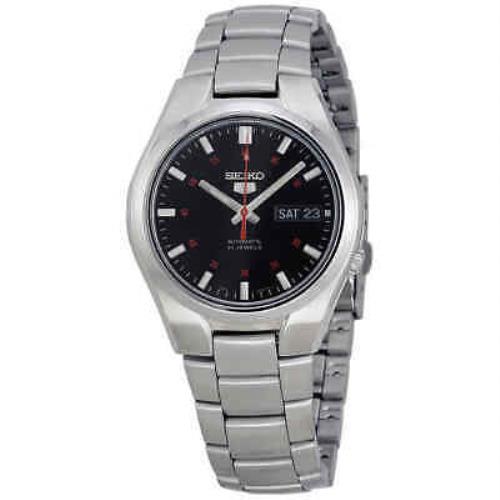 Seiko Series 5 Automatic Black Dial Stainless Steel Men`s Watch SNK617