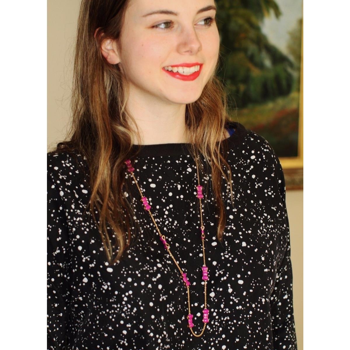Kate Spade `take A Bow` Long Necklace Earrings Set Baja Rose Pink Station - Kate  Spade jewelry - 098686576919 | Fash Brands