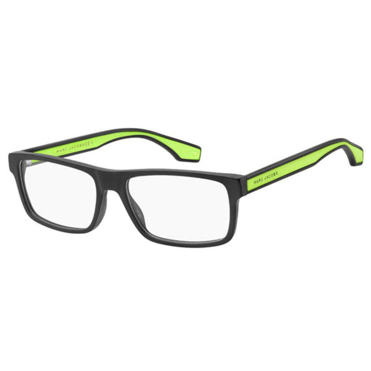 Marc Jacobs 290 71C 55mm Black Yellow Rectangle Men`s Rx Ophthalmic Eyeglasses