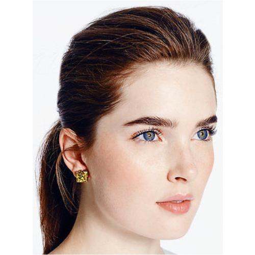 Kate Spade New York Small Square Glitter Stud Earrings, Gold/Multi |  