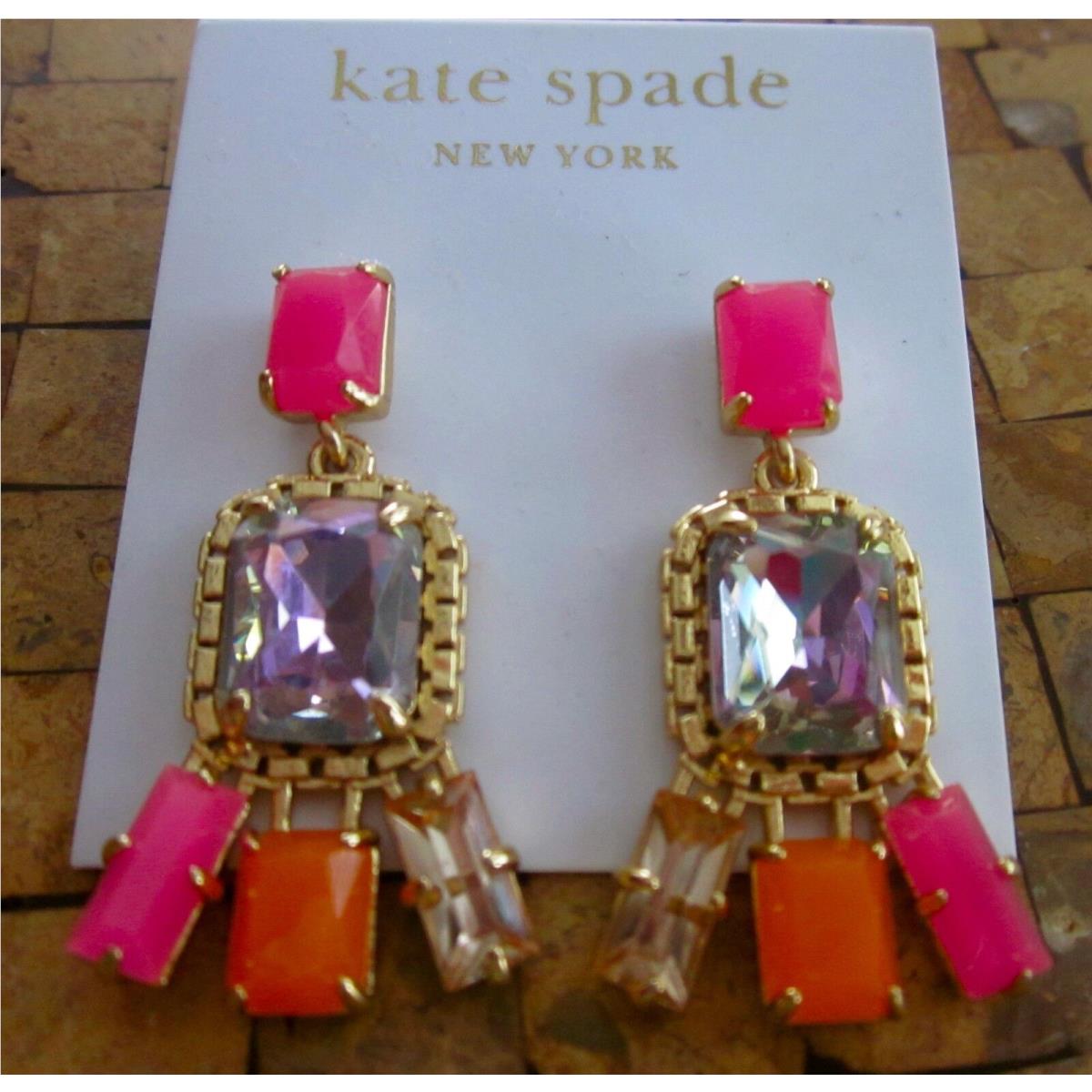 Kate Spade Gold Filled Tokyo City Dangling Chandelier Earrings WBRU8834