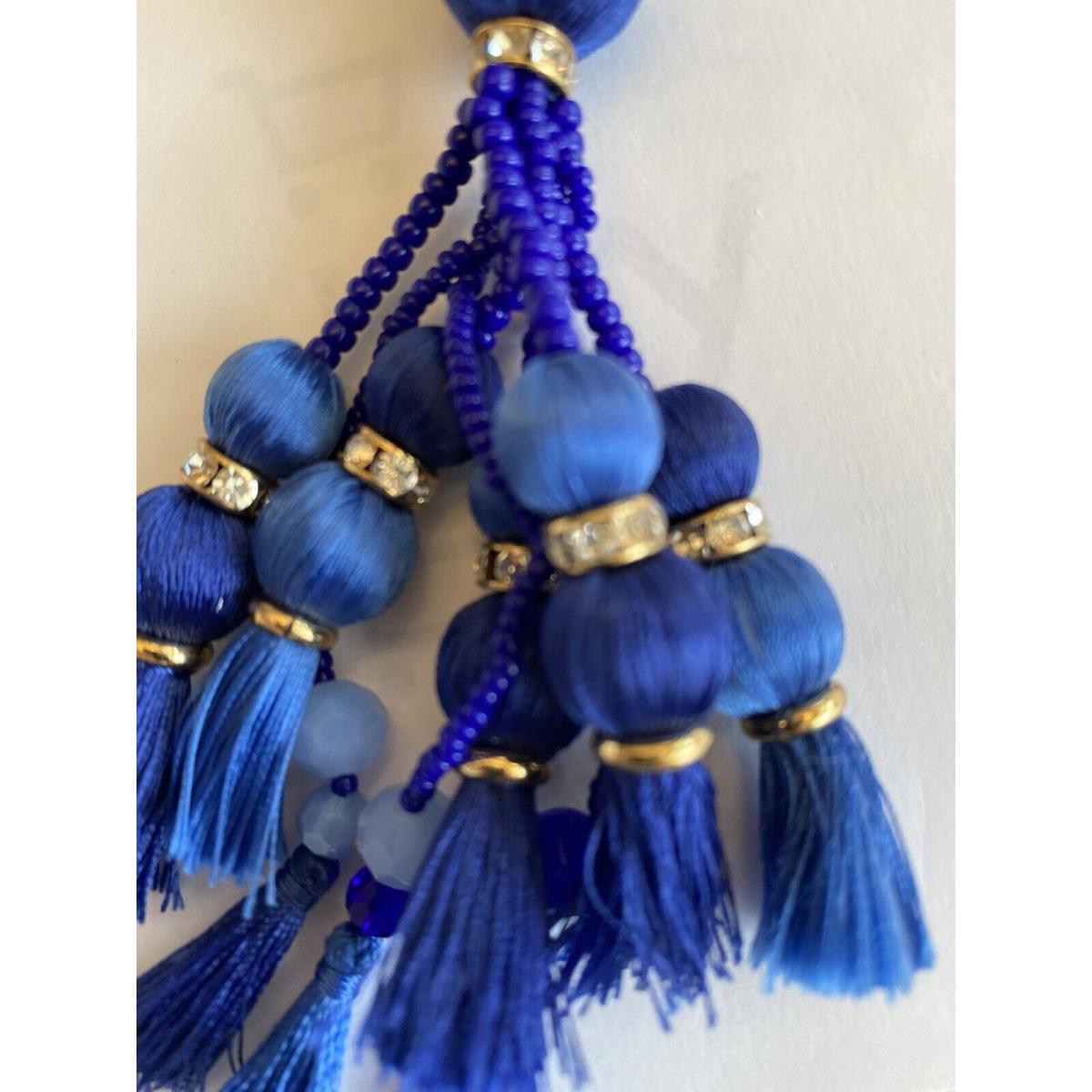 Kate Spade New York Pretty Poms Tassel Pendant Blue Purple Necklace