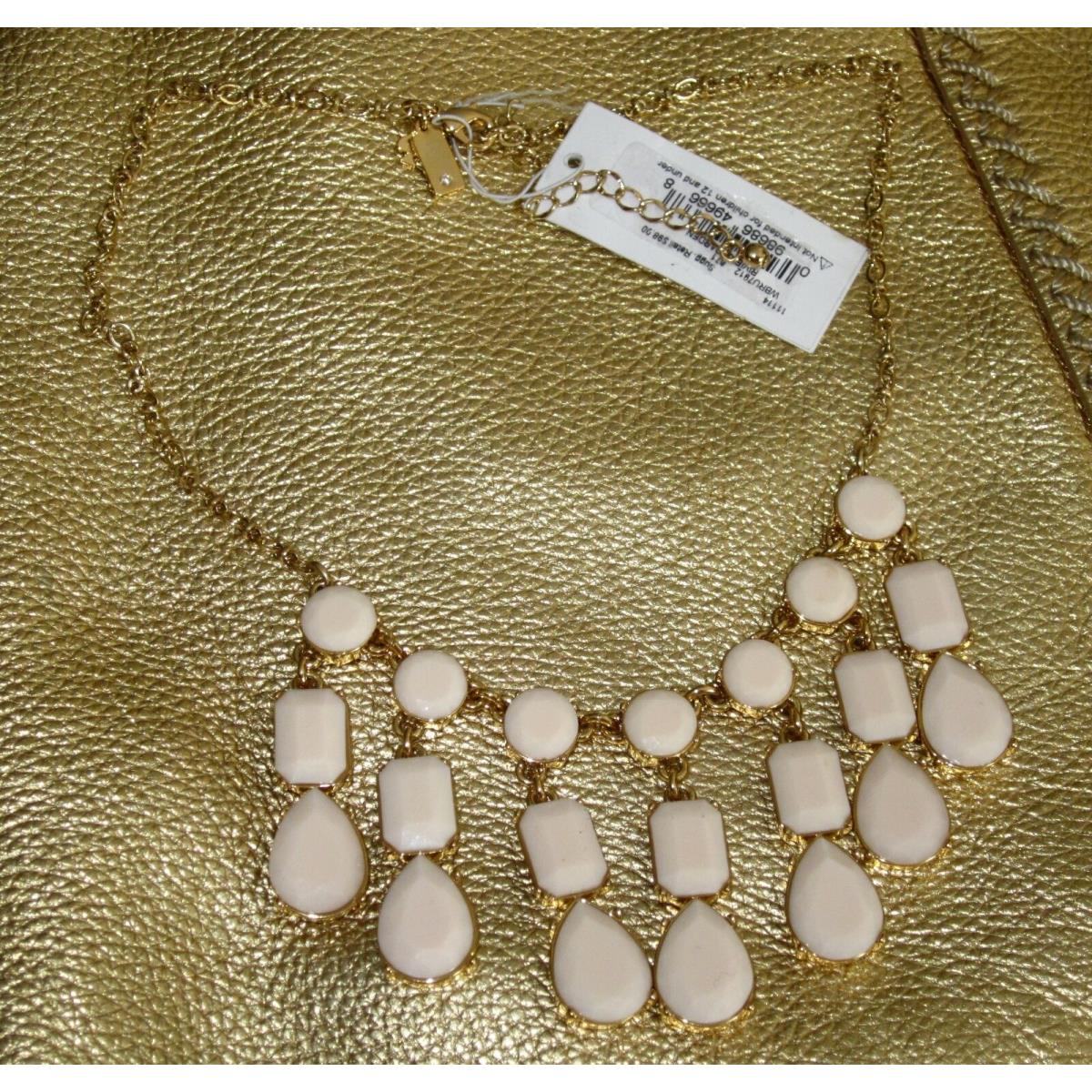 Kate Spade Bib Necklace Riviera Garden Pale Pink Linear 18-20 Ballet Slipr