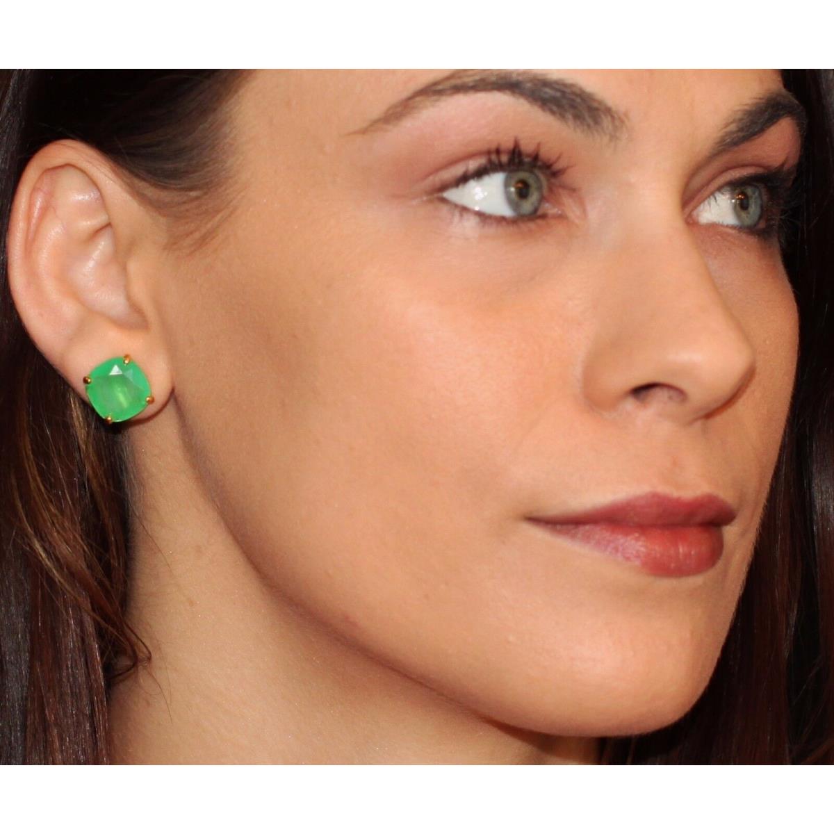 Gumdrop Kate Spade Earrings Emerald Green Kenneth Jay Lane Beaded Drop Lot 2