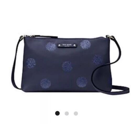 Kate Spade Haven Lane Ramey Small Crossbody French Navy Glitter Dot