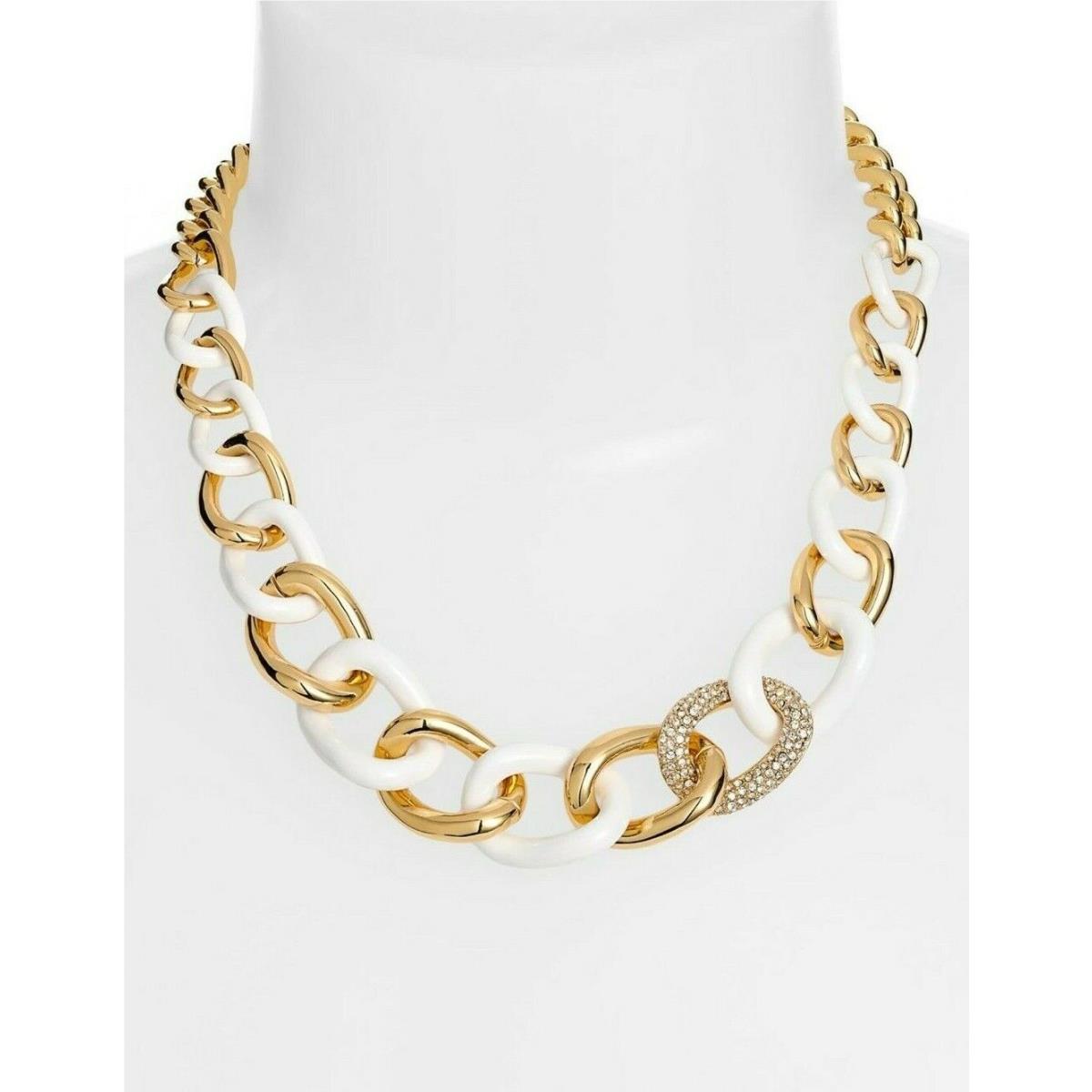 Kate Spade New York Chain OF Events Crystals Link Necklace White Multi