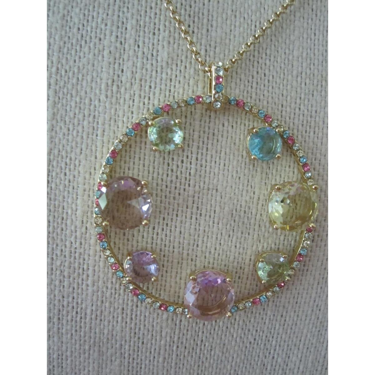 Kate Spade Carnival Crystal Long Necklace Multi Color Pastel Crystals-$128