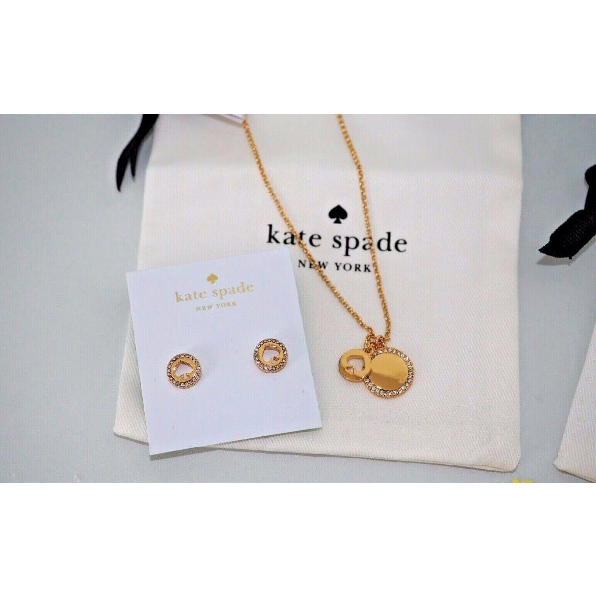 Kate Spade Set of Spot The Spade Pave Pendant and Earrings in Gold Athntc - Kate  Spade jewelry - 074746188834 | Fash Brands