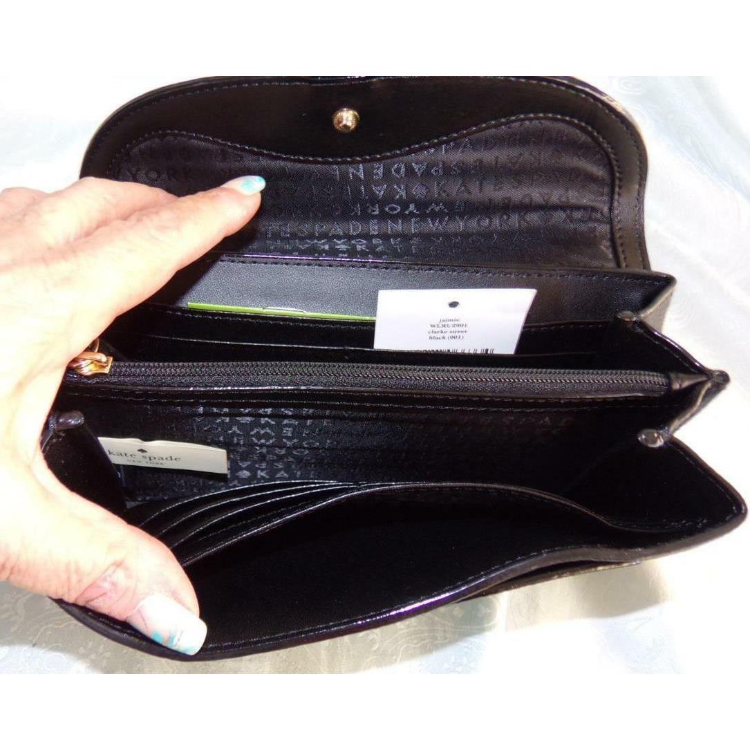 Kate Spade Clarke Street Jaimie Wallet in Rich Black Leather--rare Find