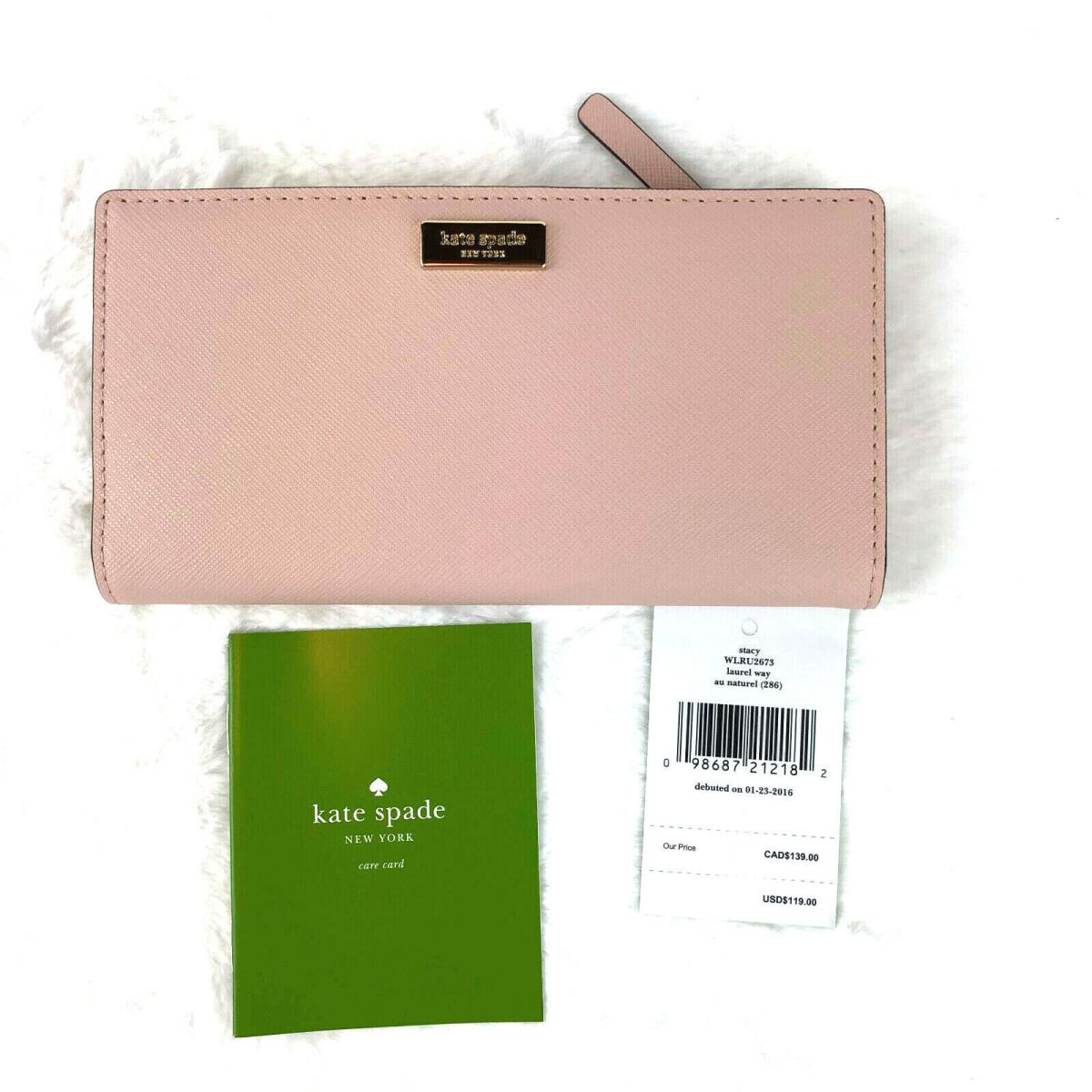 Kate Spade Stacy Laurel Way Au Naturel Medium Wallet WLRU2673 Retail