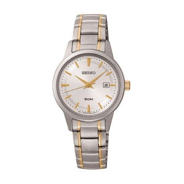 Seiko Three-hand Silver Gold-tone Stainless Steel Women`s Watch SUR843