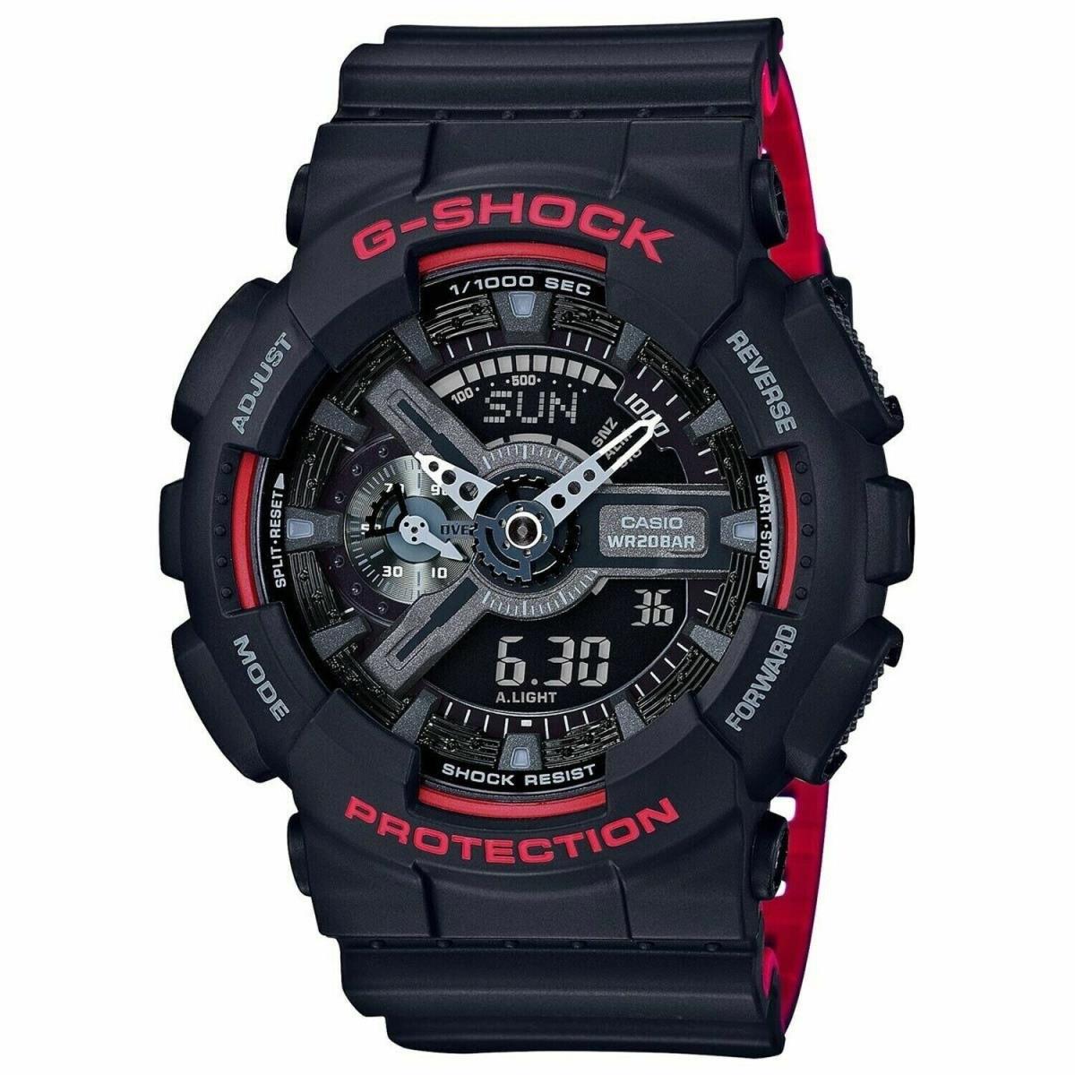 Casio GA110HR-1A G-shock Ana-digital Black Dial Black Resin Strap Men`s Watch