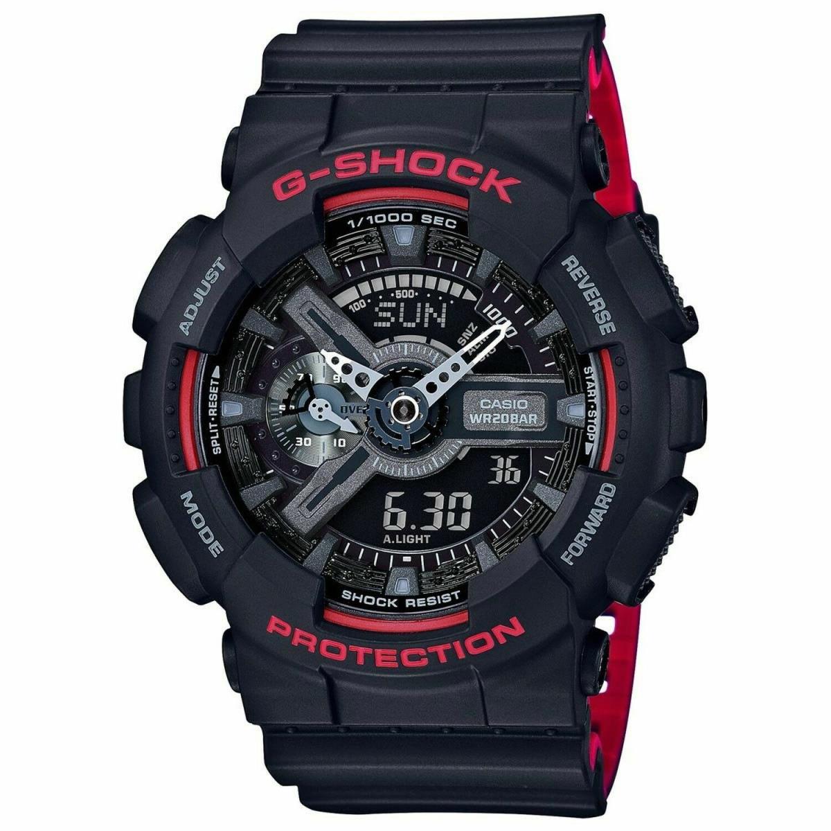 Casio GA110HR-1A G-shock Ana-digital Black Dial Black Resin Strap Men`s Watch