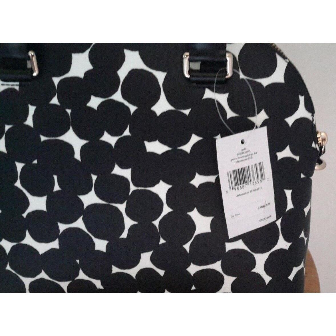 Kate Spade Grove Street Carli Splodge Dot good Handbag Black and White