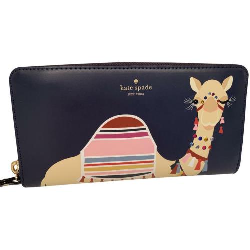 Kate Spade Spice Things Up Camel Neda Zip Around Navy Multi Wallet Clutch - Kate  Spade wallet - 098687182713 | Fash Brands