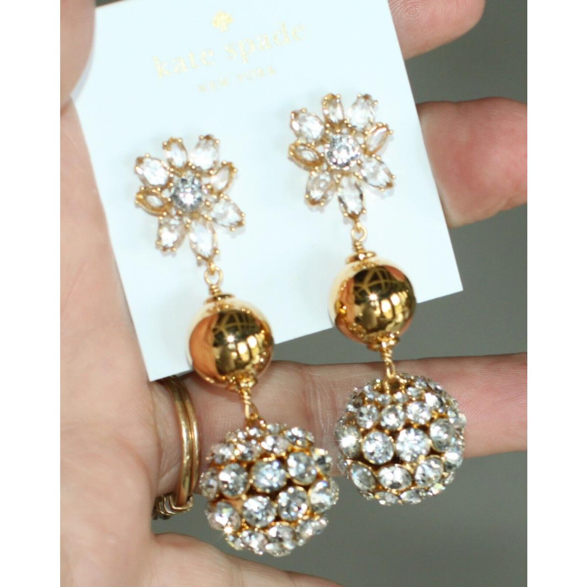 Kate Spade New York Light Up The Room Triple-drop Statement Earrings Pave