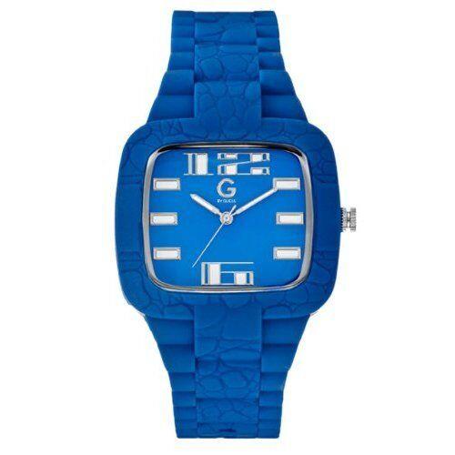 G BY Guess Blue Silicone Watch+silver White Accents DIAL-G79063G2