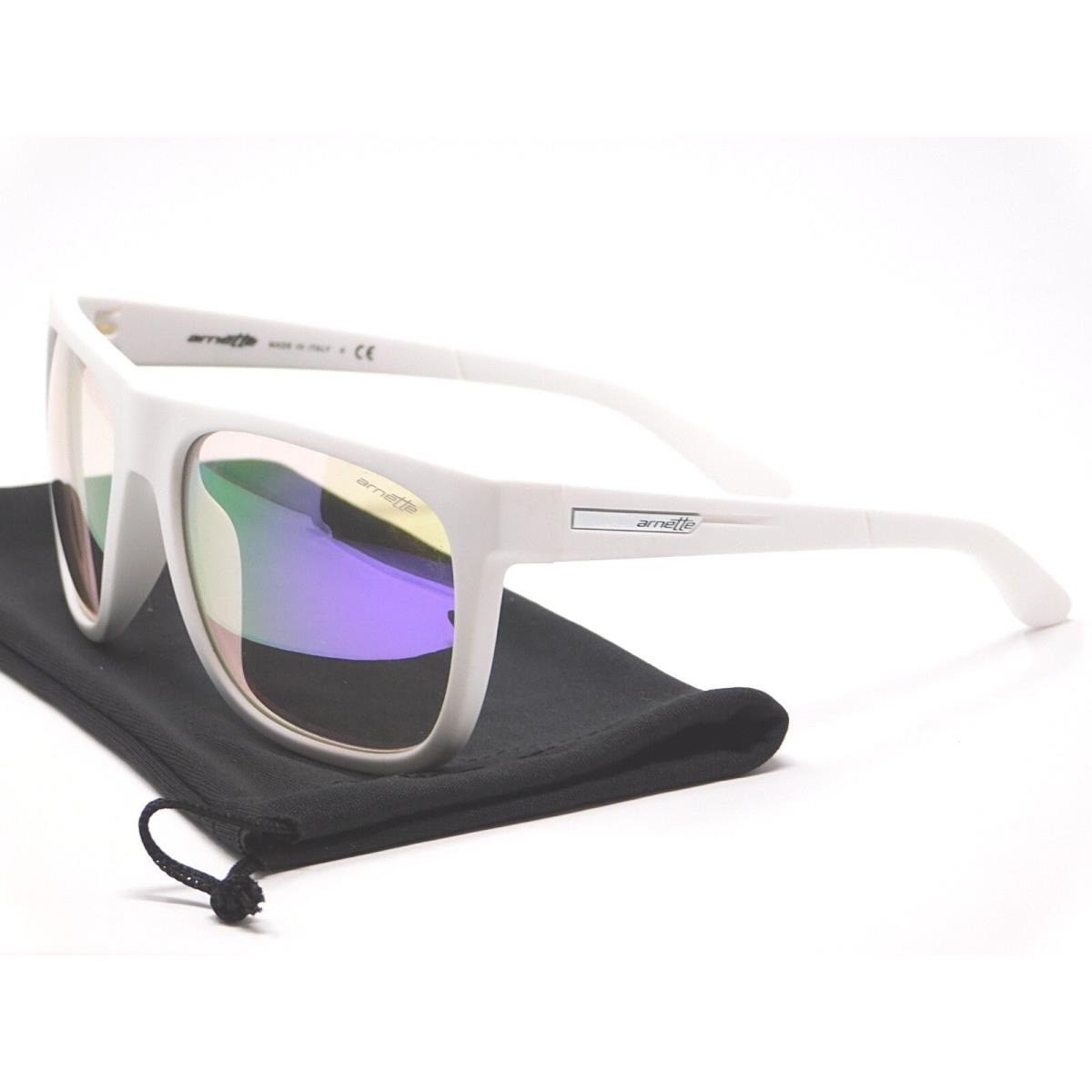 Arnette Fire Drill Sunglasses AN4143-21 2172/4V White with Purple Mirror Lenses