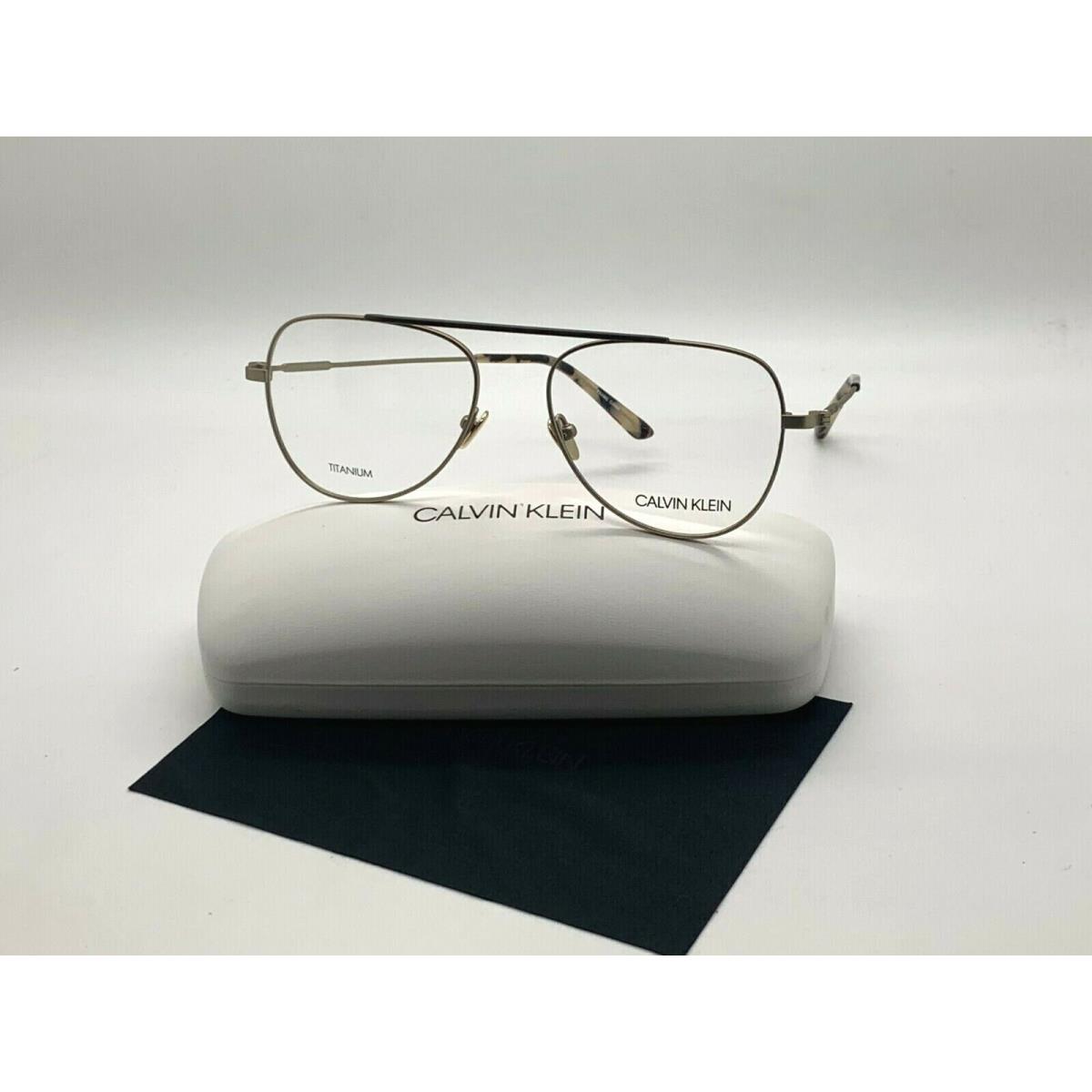 Calvin Klein CK 19152 716 Gold/black Eyeglasses Frames 54-17-145MM/CASE Cloth