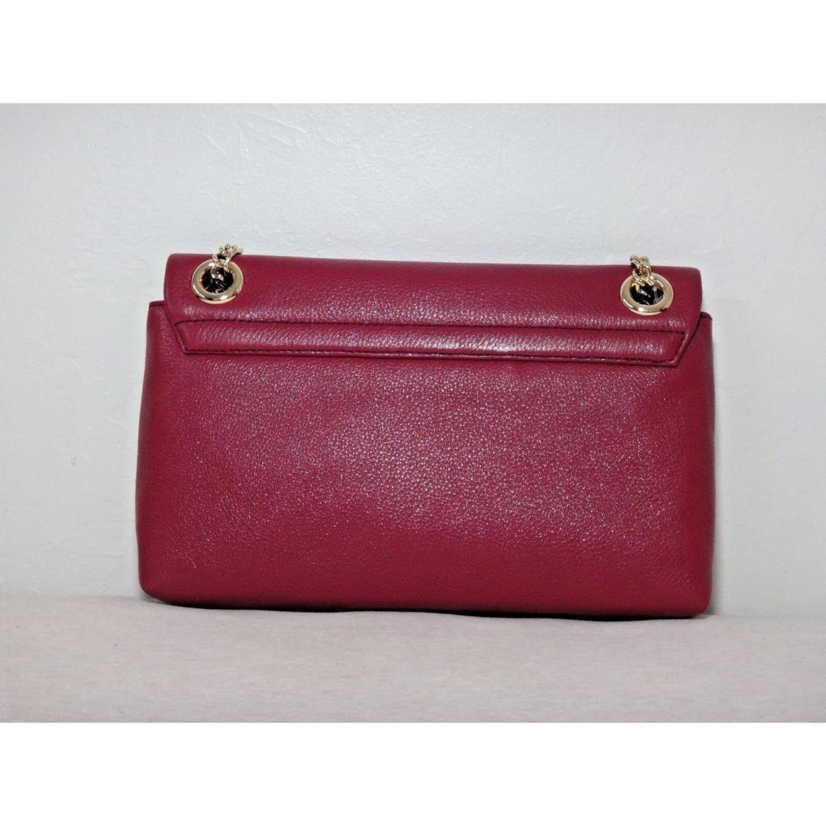 Kate Spade Cynthia Town Road Flap Leather Shoulder Bag Red Plum