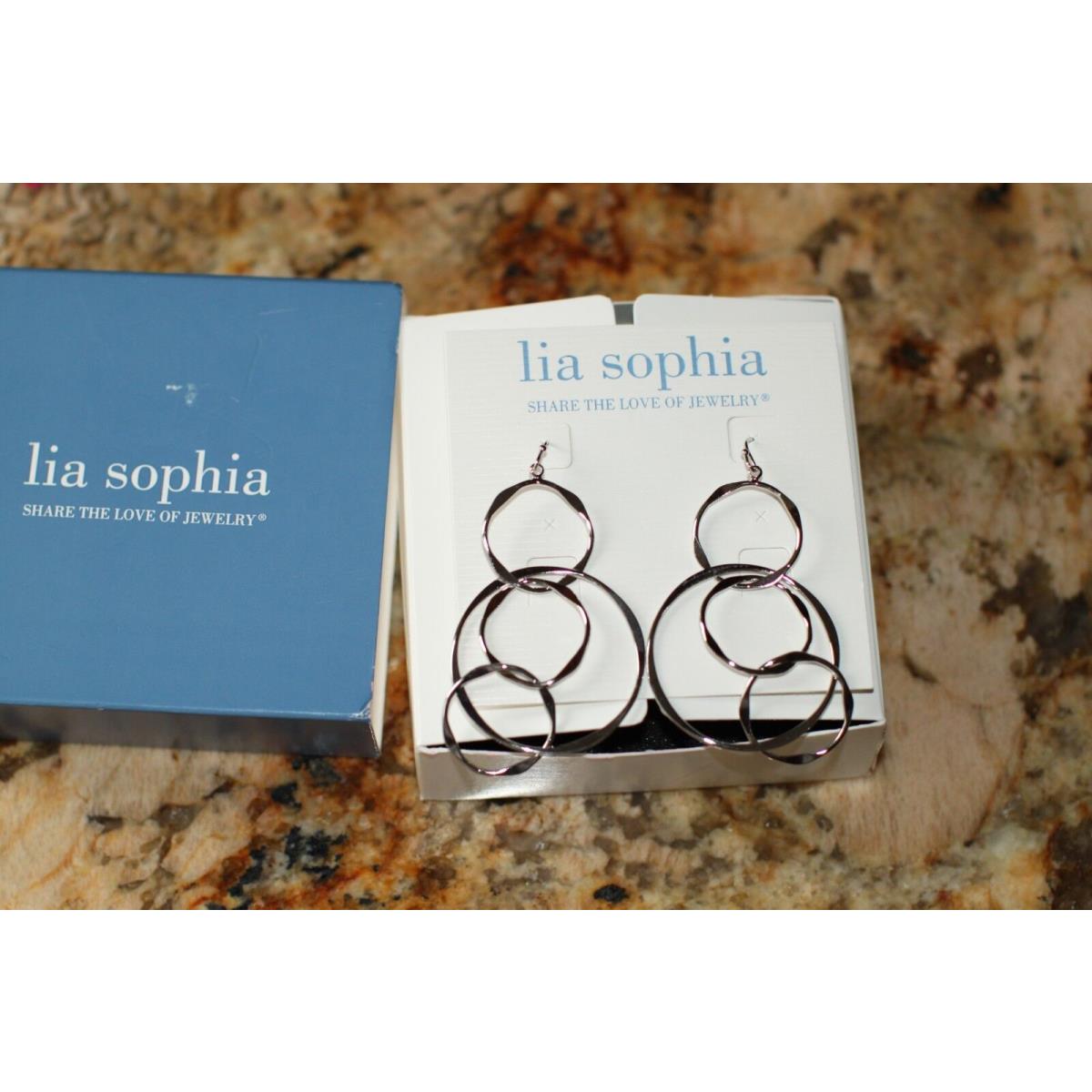 Kate Spade Ice Queen Chandelier Earrings Silver Crystal Lia Sophia Rings