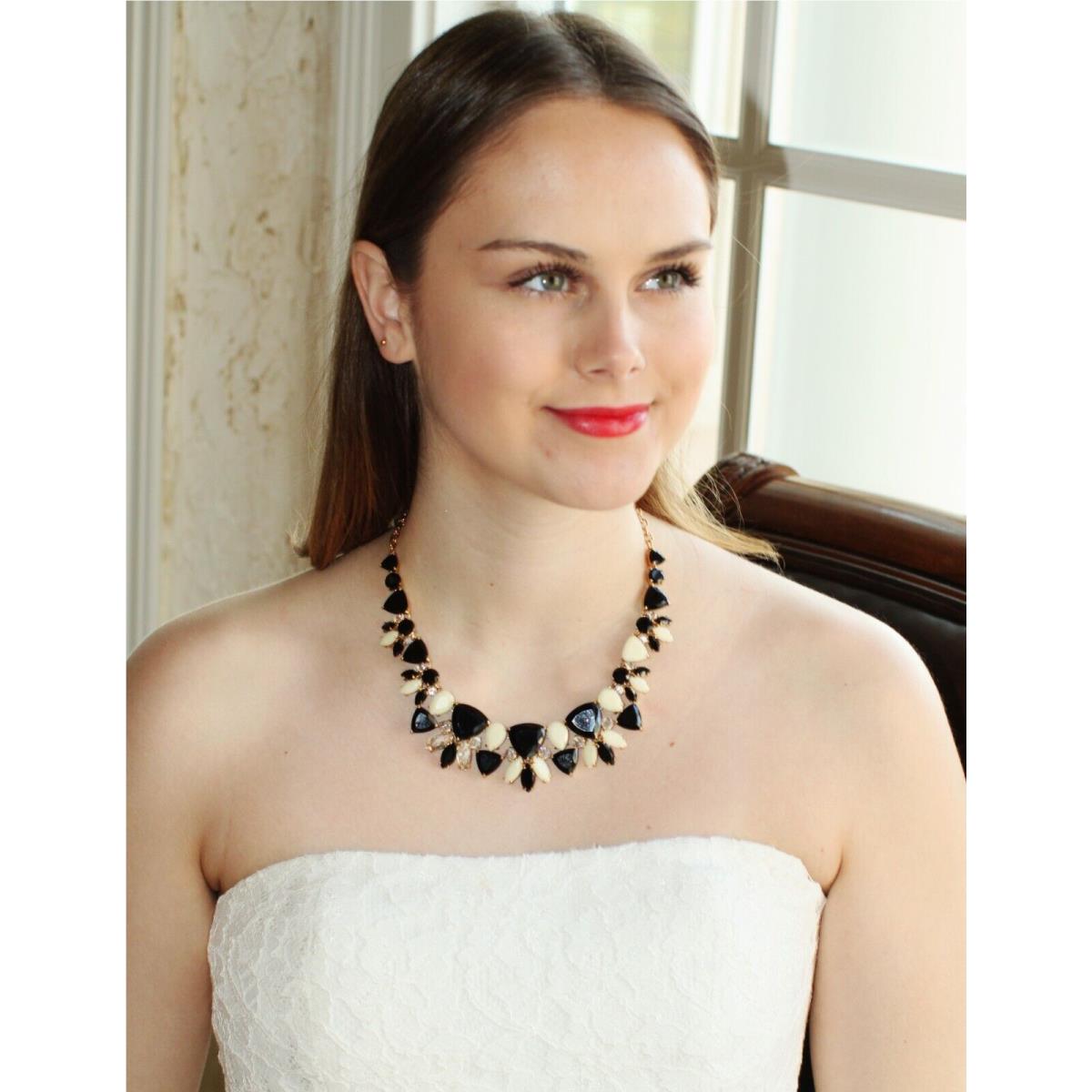 Kate Spade NY Twinkle Lights Women`s Gold Black Necklace Bold Statement Collar