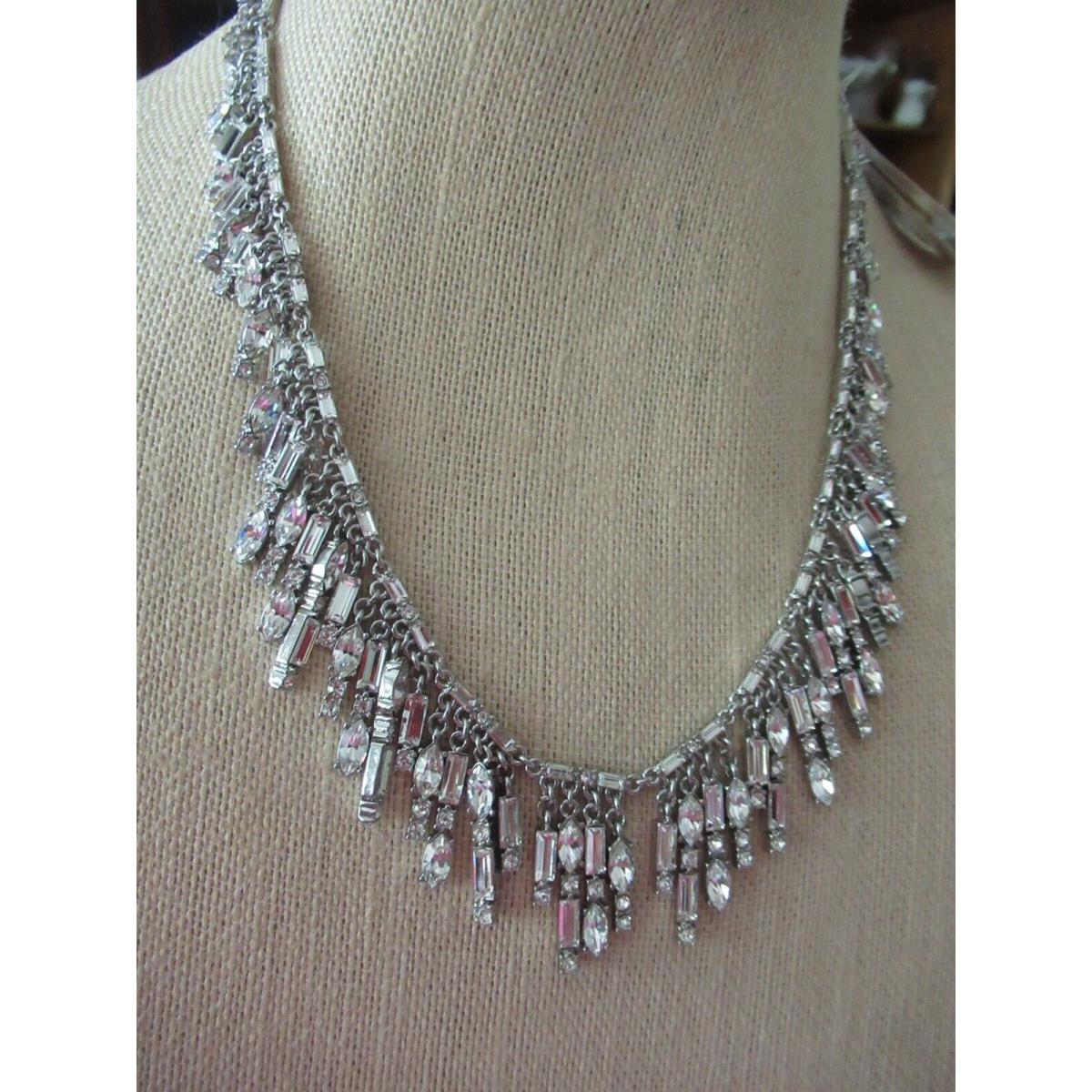 Kate Spade Evening Affair Necklace- Cascades of Fringe/ Glass Stones