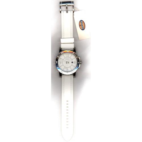 Fossil Bryson BQ1022 Three-hand White Dial White Silicone Straps Men s Watch