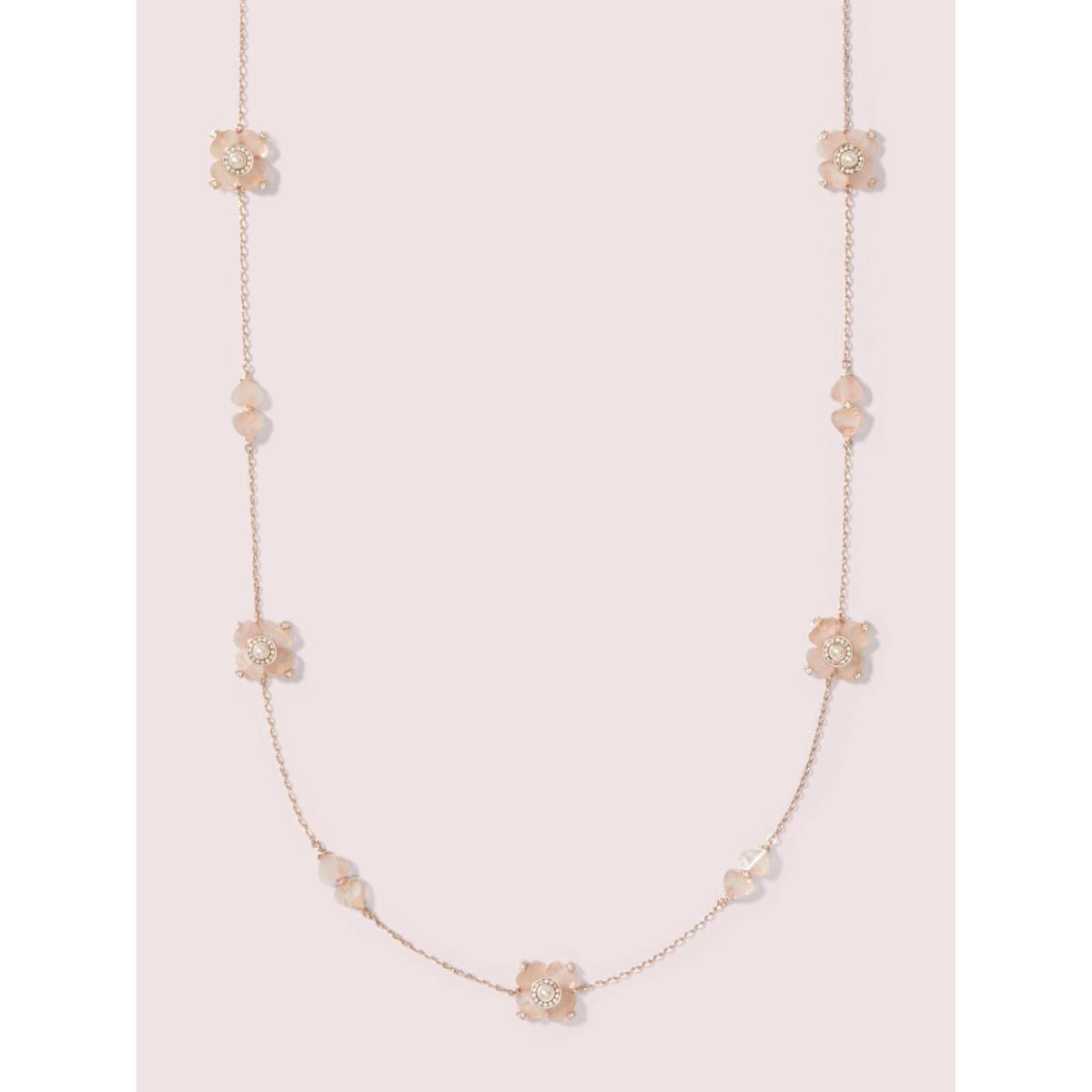 Kate Spade Spade Flower Scatter Blush Multi Size 26 Inches Necklace WBRUH807685