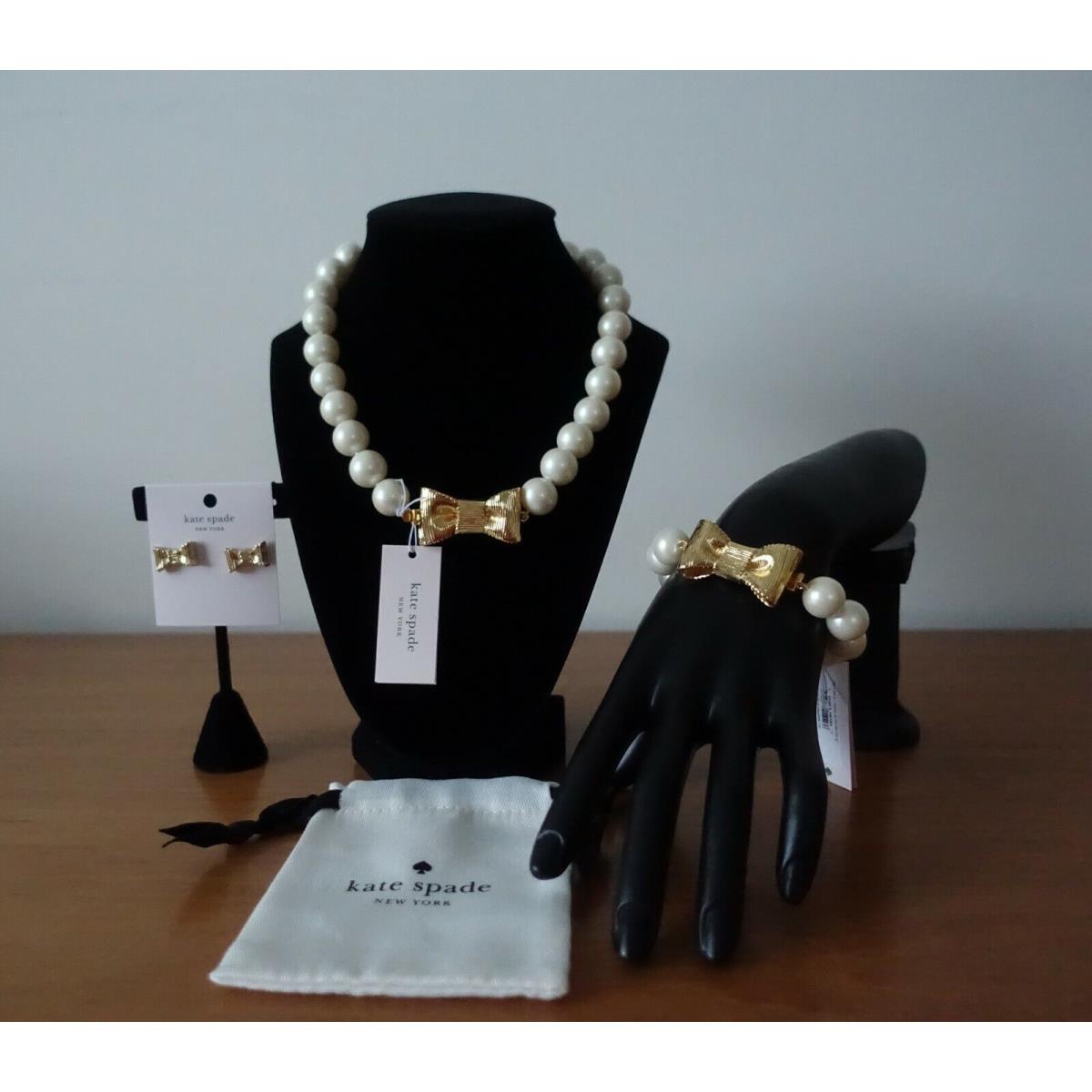 Kate Spade York All Wrapped UP IN Pearls Studs Bracelet and Short Necklace  - Kate Spade jewelry - 081433842559 | Fash Brands