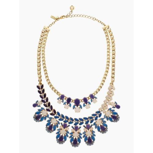 Stunning Rare Steamer Glow Collection by Kate Spade Statement Blues Necklace